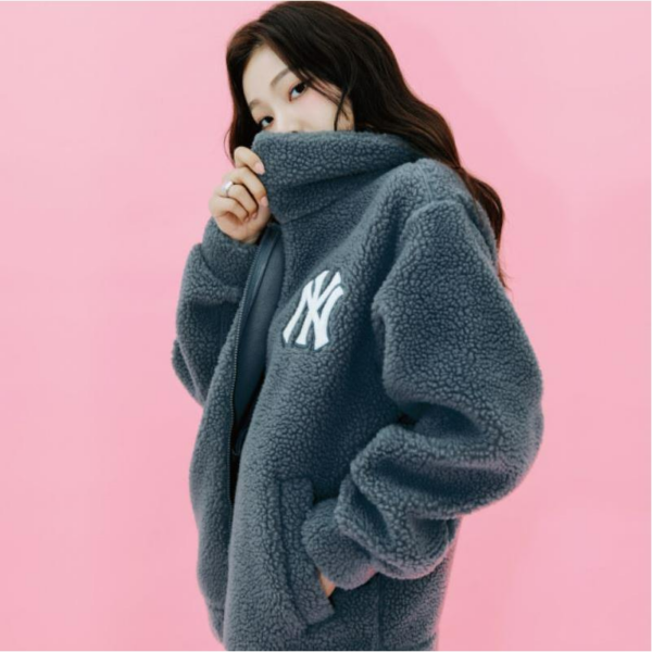 Áo MLB Basic Stand Neck Dumble Fleece Jumper 3AJPF0316-50GRD - Ảnh 5