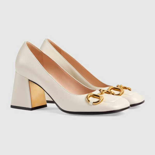 Giày Gucci Women's Mid-heel Pump with Horsebit 643886-C9D00-9022 - Ảnh 4