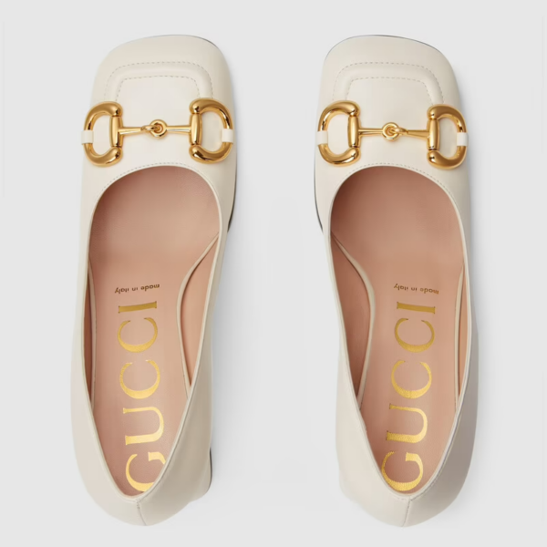 Giày Gucci Women's Mid-heel Pump with Horsebit 643886-C9D00-9022 - Ảnh 3