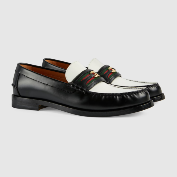 Giày Gucci Loafer Interlocking G 'Black White' 644724-17X20-1079 - Ảnh 4