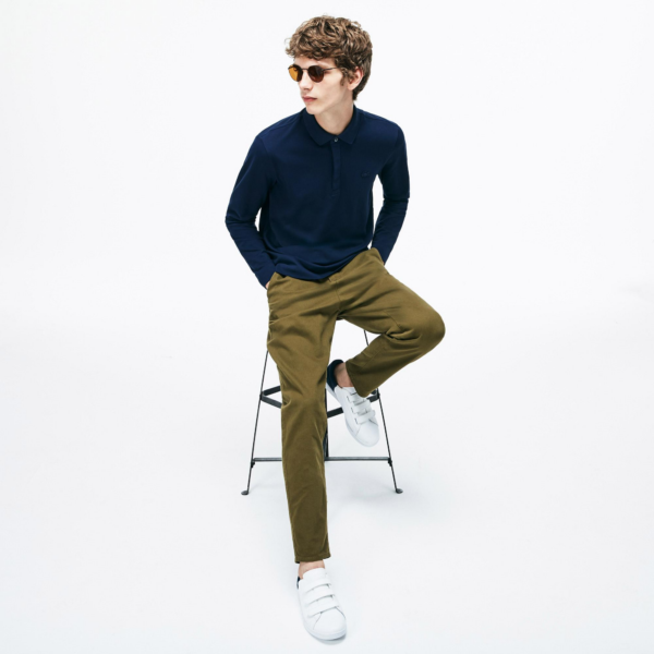 Áo Lacoste Men's Polo Long-sleeved T-shirt PH9435-166 - Ảnh 2