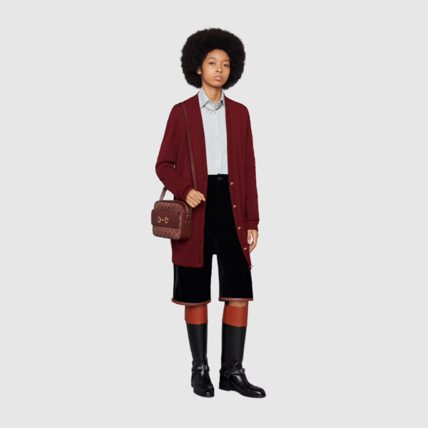 Túi Gucci Horsebit 1955 GG 'Burgundy' 645454-9Y9NG-9865 - Ảnh 5