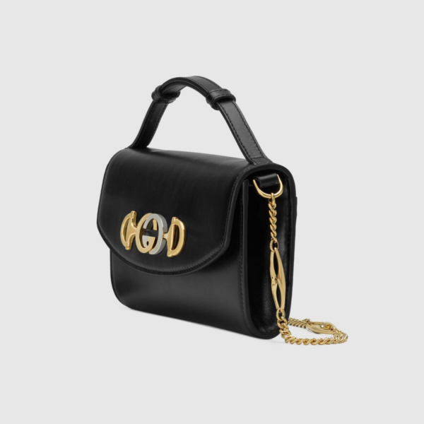 Túi Gucci Ladies Black Zumi Smooth Leather Mini Shoulder Bag 564718 05J0X 1000 - Ảnh 2