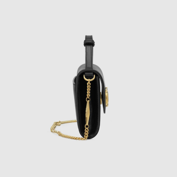 Túi Gucci Ladies Black Zumi Smooth Leather Mini Shoulder Bag 564718 05J0X 1000 - Ảnh 4