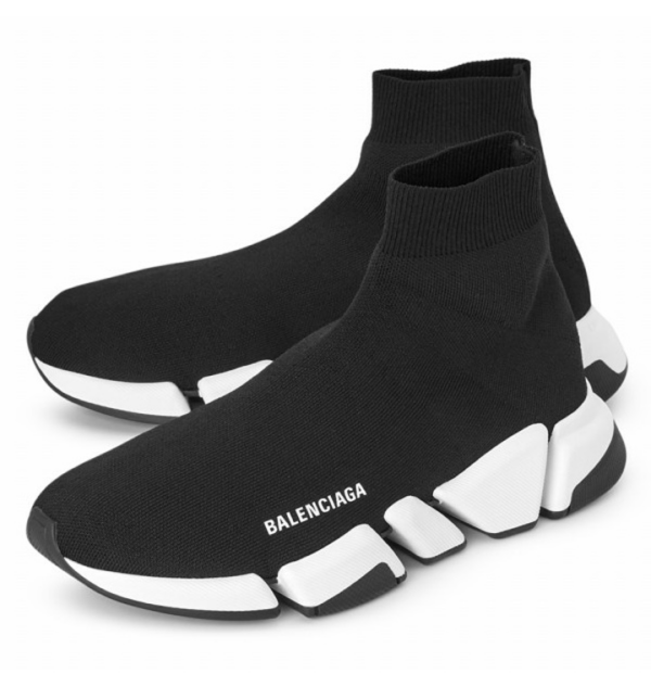 Giày Balenciaga Man Black And White Speed 2.0 Sneakers  617239-W2DB2-1015 - Ảnh 2