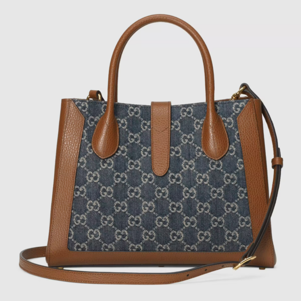 Túi Gucci Jackie 1961 Organic GG 'Dark Blue' 649016-2KQGG-8375 - Ảnh 2