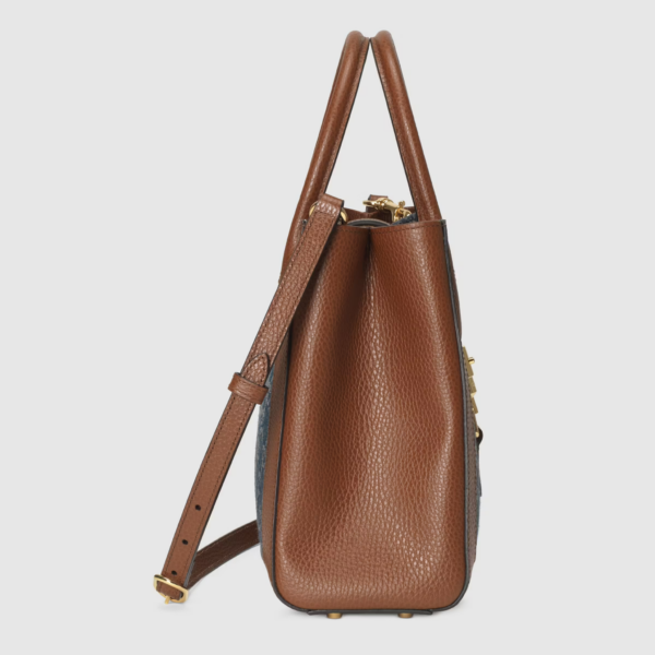 Túi Gucci Jackie 1961 Organic GG 'Dark Blue' 649016-2KQGG-8375 - Ảnh 6