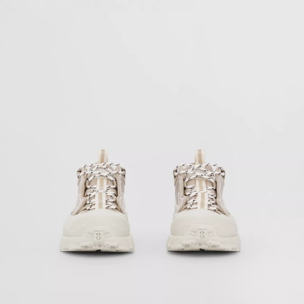 Giày Burberry Check Cotton Arthur Sneakers 'Soft Fawn' 80541151 - Ảnh 2
