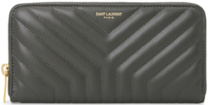 Vi Saint Laurent John Compact Zipper 'Gray' 650982-DV701-1112