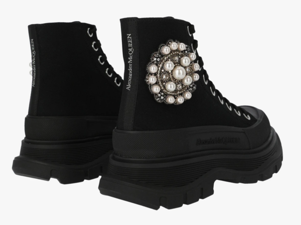 Giày Alexander McQueen Wmns Lace Boots 652280-W4L3K-1081 - Ảnh 4