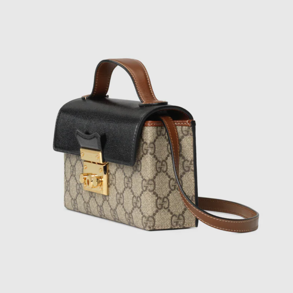 Túi Gucci Padlock Mini Black And Brown Leather ‎652683-96GAG-9785 - Ảnh 4