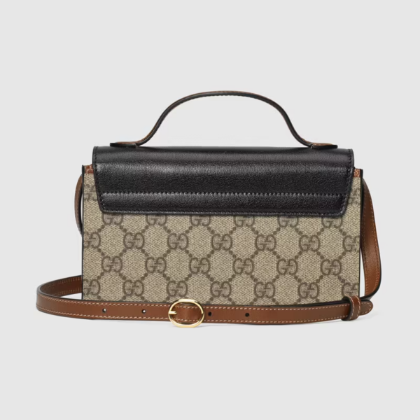 Túi Gucci Padlock Mini Black And Brown Leather ‎652683-96GAG-9785 - Ảnh 3