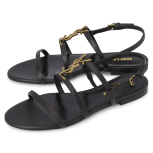 Dep Saint Laurent Cassandra Flat 'Black' 652758-BDATT-1000