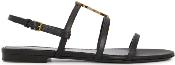 Dep Saint Laurent Cassandra Flat 'Black' 652758-BDATT-1000