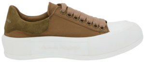 Giày Alexander McQueen Wmns Deck Lace-Up Plimsoll 'Khaki' 654593-W4PQ1-3227