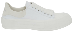 Giày Alexander McQueen Wmns Deck Lace-Up Plimsoll 'White' 654593-W4PQ1-9000