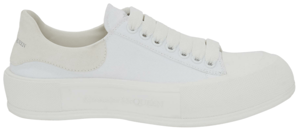 Giày Alexander McQueen Wmns Deck Lace-Up Plimsoll 'White' 654593-W4PQ1-9000