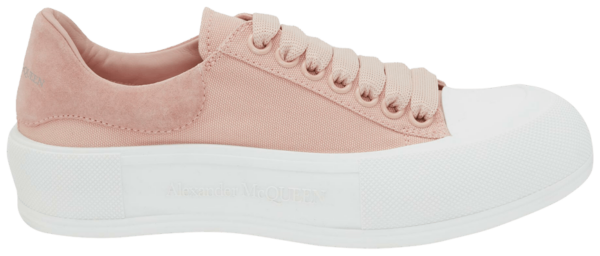 Giày Alexander McQueen Wmns Deck Lace-Up Plimsoll 'Magnolia' 654593-W4PQ1-9297