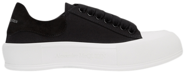 Giày Alexander McQueen Deck Plimsoll Low 'Black White' 654594-W4MV7-1070