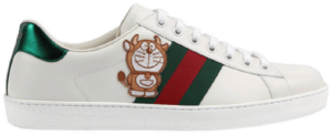 Giày Doraemon x Gucci Ace 'Ivory Devil Patch' 655060-0FIU0-9091