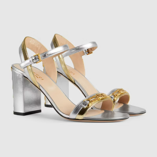 Giày Gucci Women's Sandal with Chain 655408-B8B20-8064 - Ảnh 4