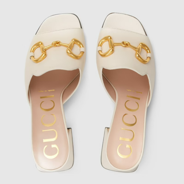 Giày Gucci Women's Slide Sandal with Horsebit ‎655412-BKO00-9022 - Ảnh 3