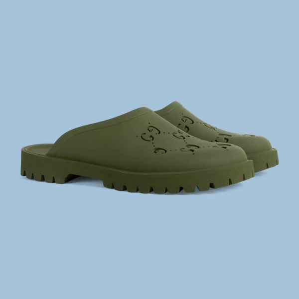 Dep Gucci Men's GG Slip-on Sandal 'Dark Green' 655517-JFB00-3300