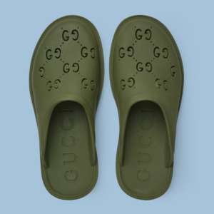 Dep Gucci Men's GG Slip-on Sandal 'Dark Green' 655517-JFB00-3300