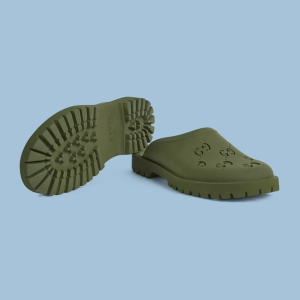 Dep Gucci Men's GG Slip-on Sandal 'Dark Green' 655517-JFB00-3300