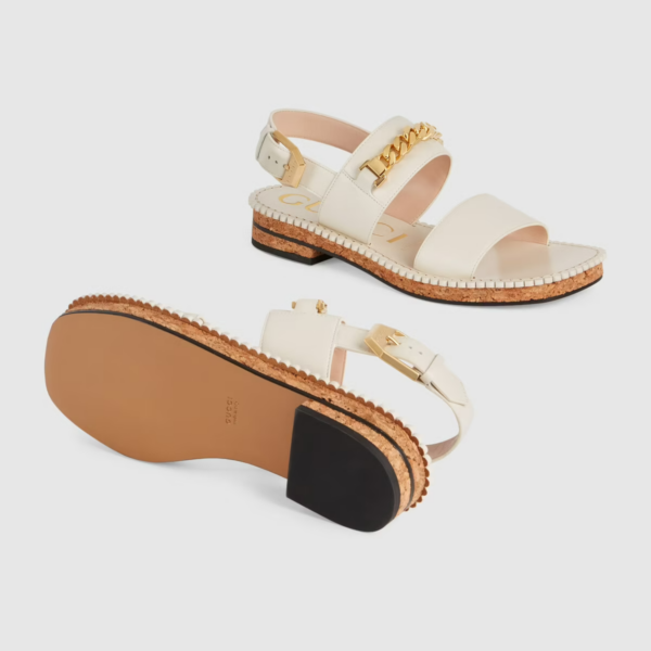 Giày Gucci Women's Sandal with Chain ‎655557-A3N00-9022 - Ảnh 5
