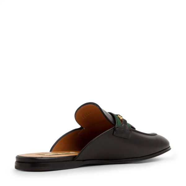 Giày Gucci Web Slippers 'Black' 6555801W6101066 - Ảnh 5