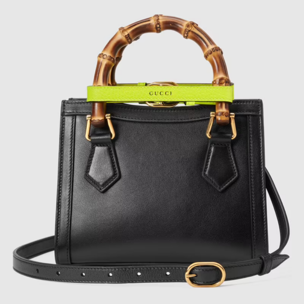 Túi Gucci Diana Mini Tote Black Leather ‎655661-17QDT-1175 - Ảnh 3