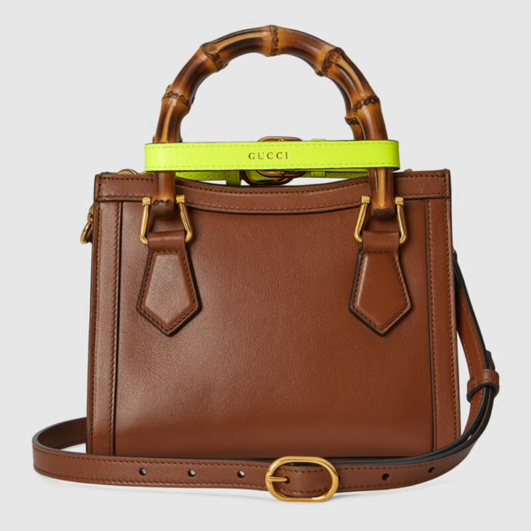 Túi Gucci Diana Mini Tote Brown Leather 655661-17QDT-2582 - Ảnh 3