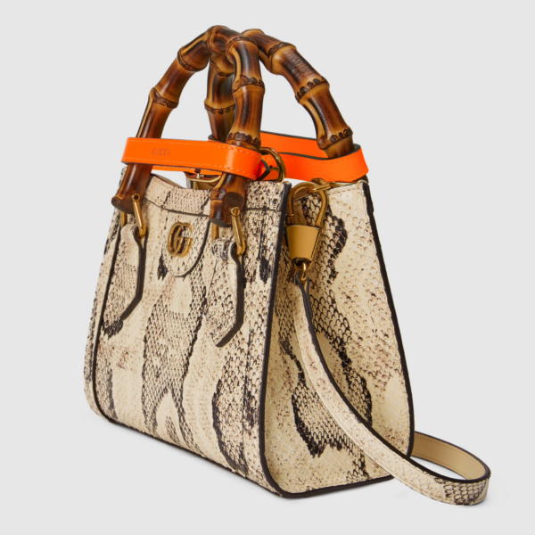 Túi Gucci Diana Mini Python Tote Bag 655661-LU3ZT-9561 - Ảnh 3