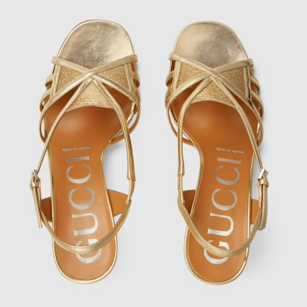 Giày Gucci Women's Sandal with Mini Double G 656385-1XX40-8053 - Ảnh 3