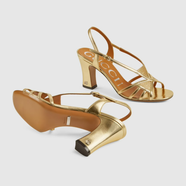 Giày Gucci Women's Sandal with Mini Double G 656385-1XX40-8053 - Ảnh 5