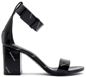 Giày Balenciaga Branded Heeled Sandals 'Black' 550750 WAYM1 1006