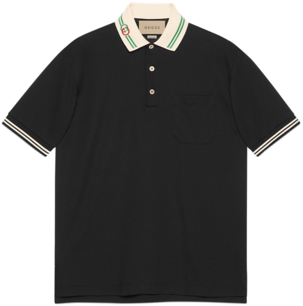 Ao Gucci Cotton Piquet 'Black White' 658067-XJDI2-1043
