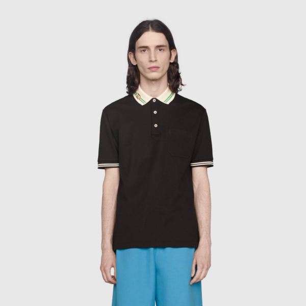 Ao Gucci Cotton Piquet 'Black White' 658067-XJDI2-1043