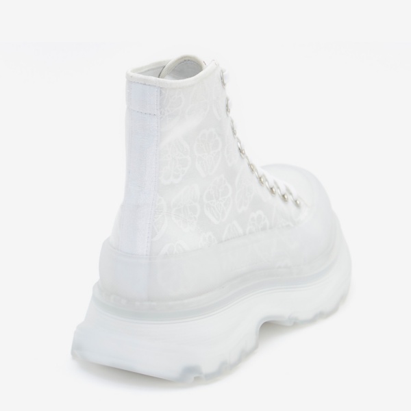 Giày Alexander McQueen Tread Slick Transparent Lace-Up Boots 658086-W4Q32-9337 - Ảnh 4