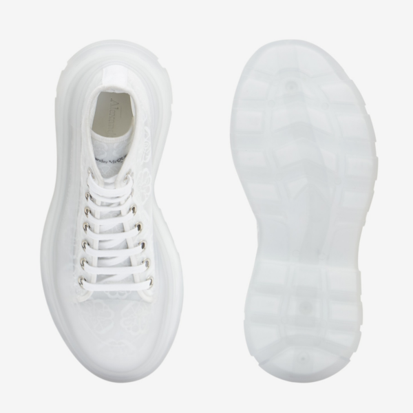 Giày Alexander McQueen Tread Slick Transparent Lace-Up Boots 658086-W4Q32-9337 - Ảnh 5