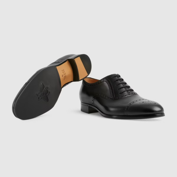 Giày Gucci Men's Shoe With Brogue Details 658215-1W600-1000 - Ảnh 5