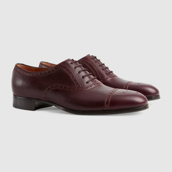 Giày Gucci Men's Shoe with Brogue Details ‎658215-1W600-6039 - Ảnh 3