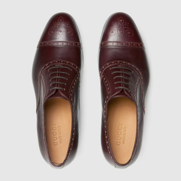 Giày Gucci Men's Shoe with Brogue Details ‎658215-1W600-6039 - Ảnh 2