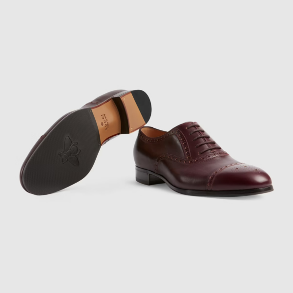 Giày Gucci Men's Shoe with Brogue Details ‎658215-1W600-6039 - Ảnh 4