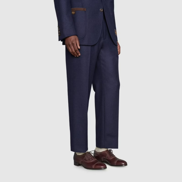 Giày Gucci Men's Shoe with Brogue Details ‎658215-1W600-6039 - Ảnh 6