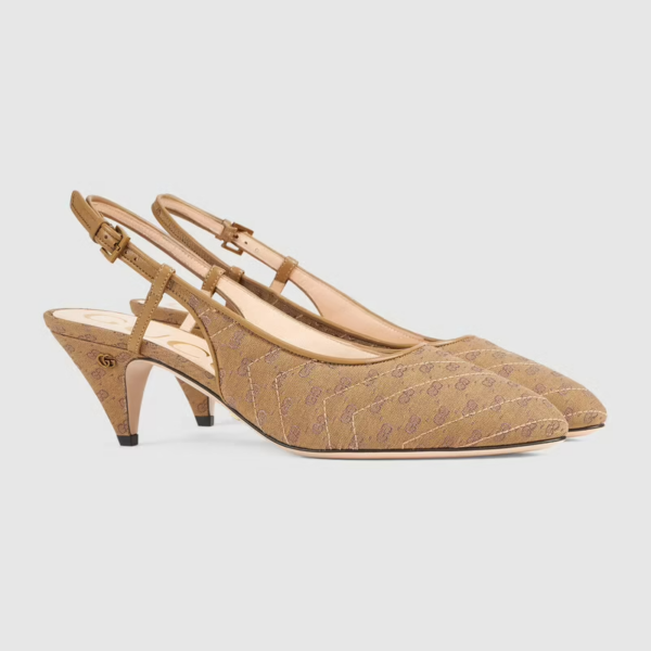 Giày Gucci Women's Sling Back with Mini Double G ‎658280-99WO0-2621 - Ảnh 3