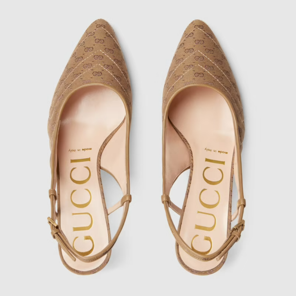 Giày Gucci Women's Sling Back with Mini Double G ‎658280-99WO0-2621 - Ảnh 2