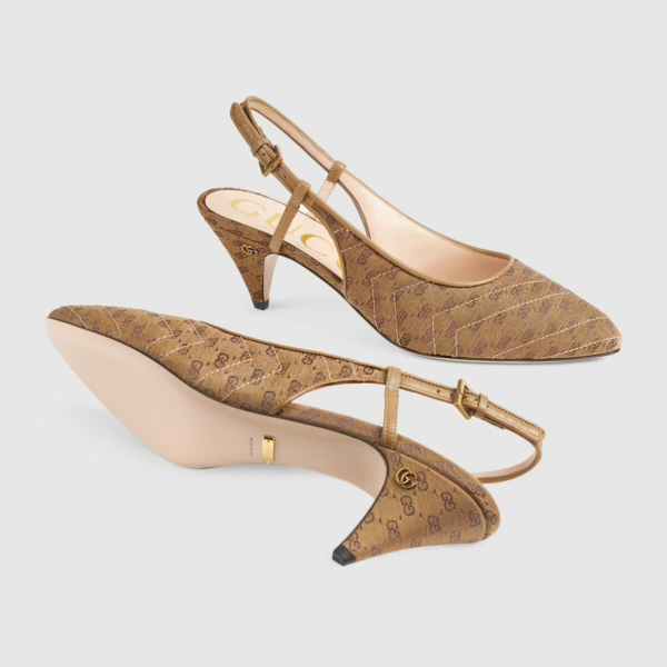 Giày Gucci Women's Sling Back with Mini Double G ‎658280-99WO0-2621 - Ảnh 4