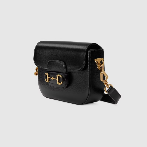 Túi Gucci Horsebit 1955 Mini Black Leather 658574-18YSG-1060 - Ảnh 6